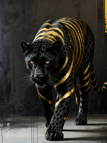 Poster Animaux Noir et Or-Déco Exotique