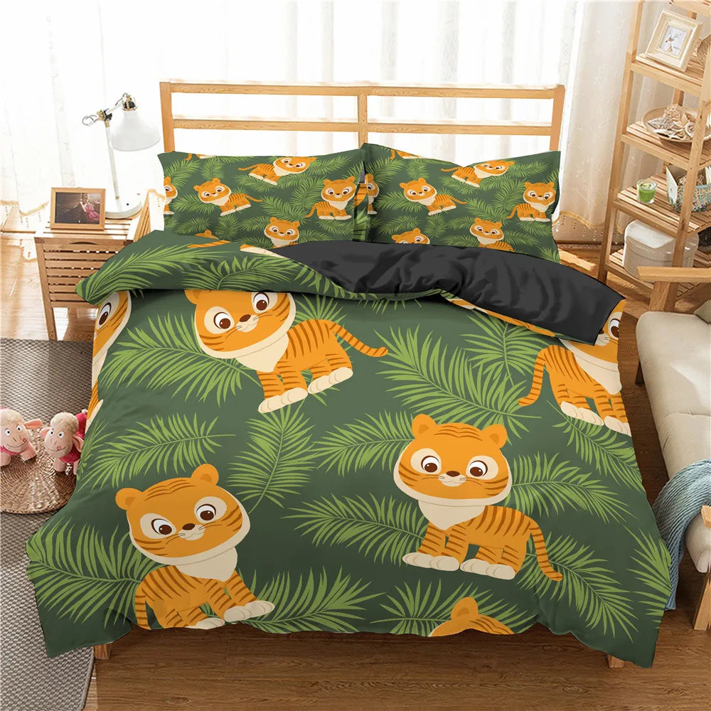 Housse de couette Jungle Tigre Enfant Déco-exotique.fr