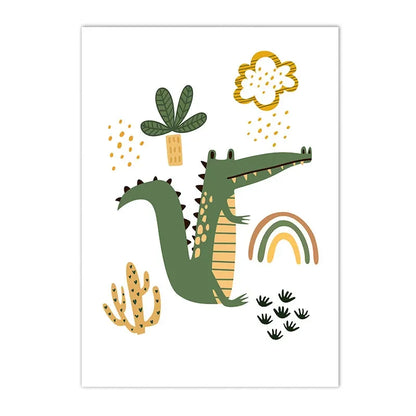 Poster Jungle Safari Bébé Déco-exotique.fr