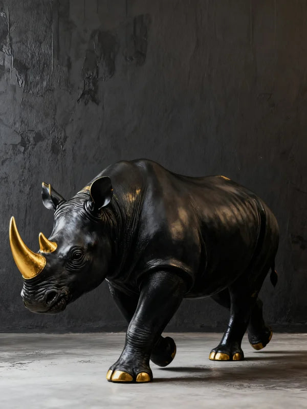Poster Animaux Noir et Or-Déco Exotique