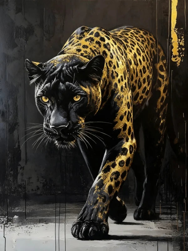 Poster Animaux Noir et Or-Déco Exotique