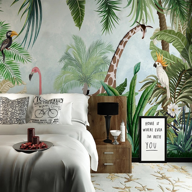 Papier peint Forêt Tropicale et Animaux Déco-exotique.fr