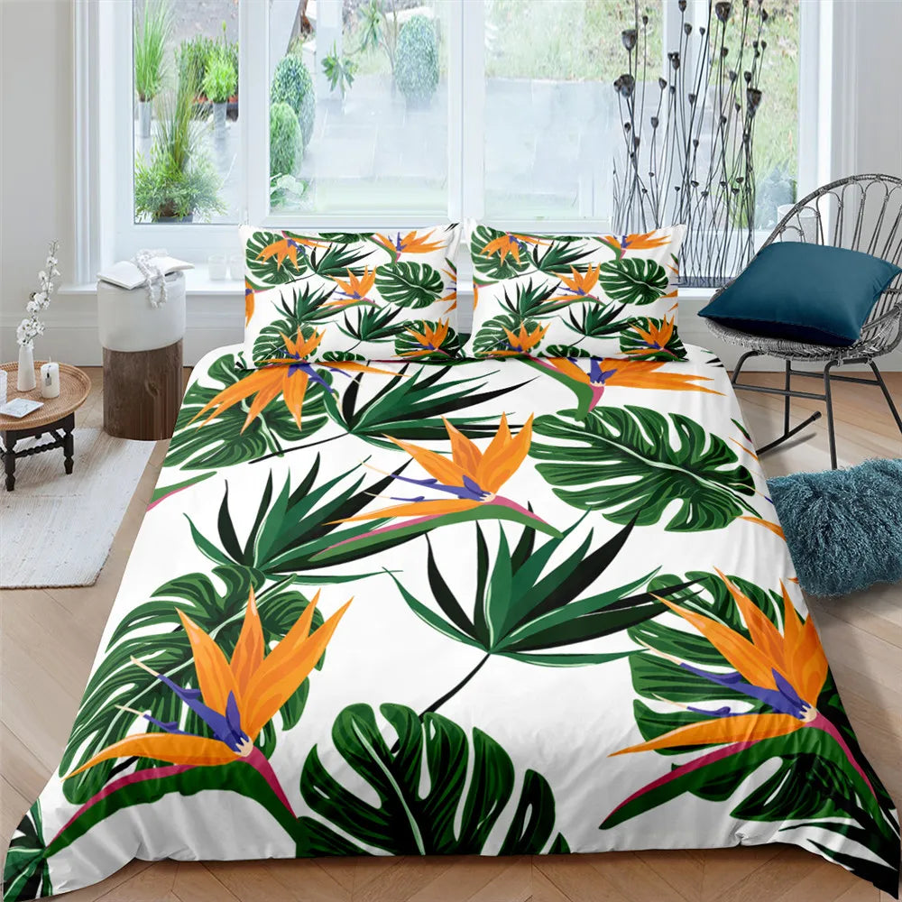 Housse de couette Tropical Oiseau du Paradis Déco-exotique.fr