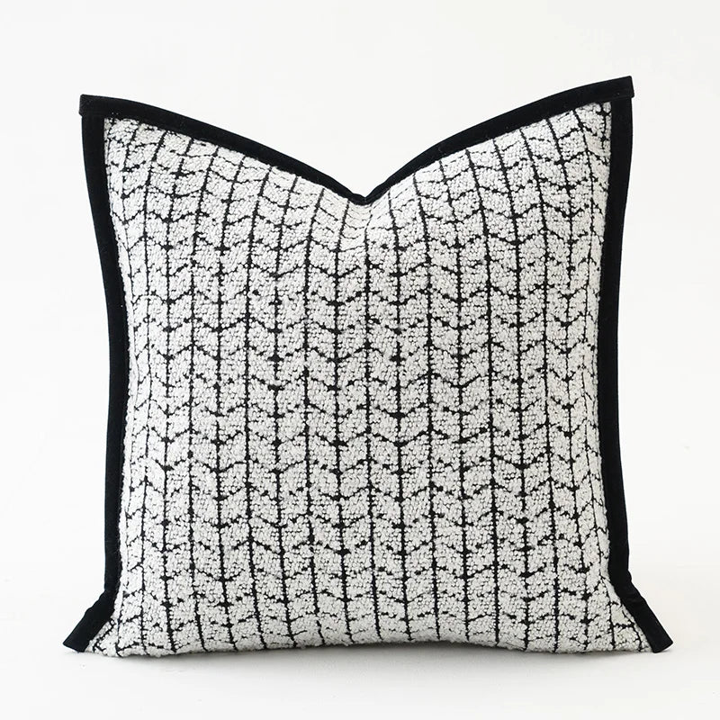 Coussin Léopard Noir et Blanc Déco-exotique.fr