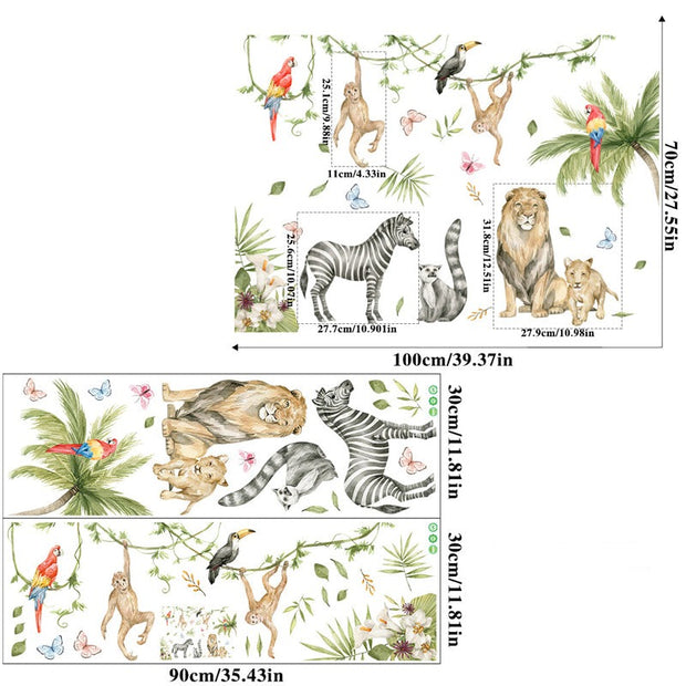 Stickers Animaux Jungle Safari Déco-exotique.fr