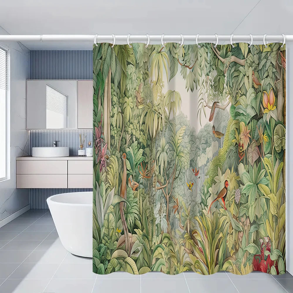 Rideau de douche Jungle Exotique-Déco Exotique
