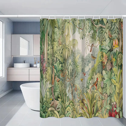 Rideau de douche Jungle Exotique-Déco Exotique