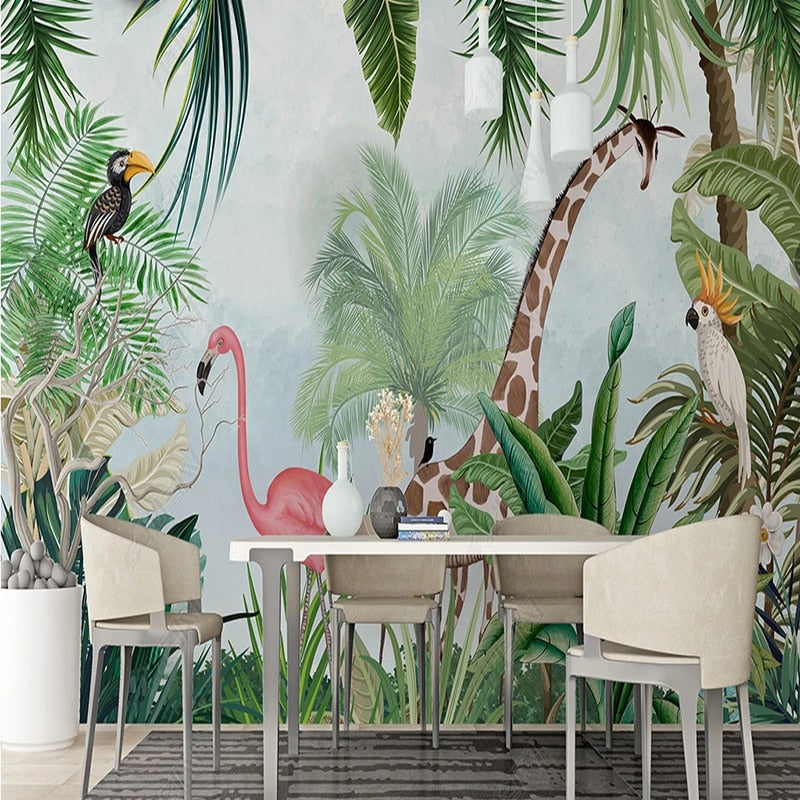 Papier peint Forêt Tropicale et Animaux Déco-exotique.fr