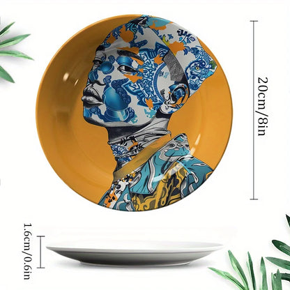 Assiette Décorative Portrait Homme-Déco Exotique