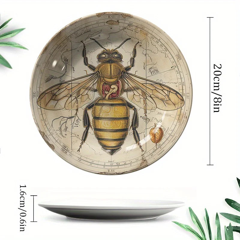 Assiette Murale motif Abeille-Déco Exotique