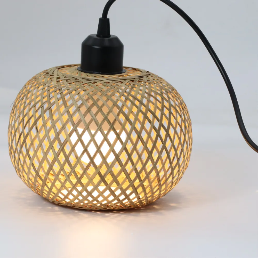 Luminaire Boule Rotin Déco-exotique.fr