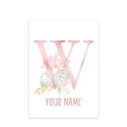 Poster Safari Bébé Rose Personnalisable Déco-exotique.fr
