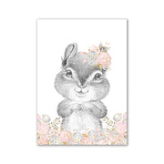 Poster Safari Bébé Rose Personnalisable Déco-exotique.fr