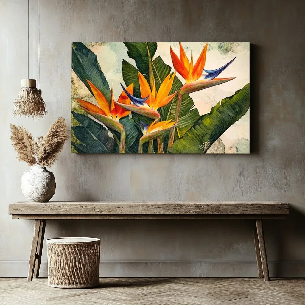 Poster Oiseau du Paradis-Déco Exotique