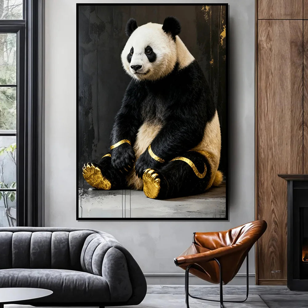 Poster Animaux Noir et Or-Déco Exotique