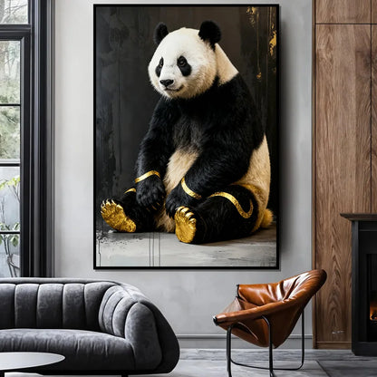 Poster Animaux Noir et Or-Déco Exotique