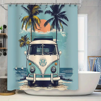 Rideau de douche Tropical Sunset Van