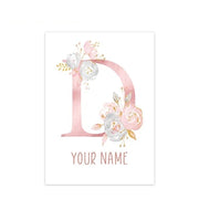 Poster Safari Bébé Rose Personnalisable Déco-exotique.fr