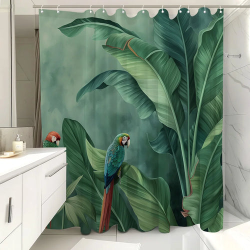 Rideau de douche Jungle Imperméable-Déco Exotique