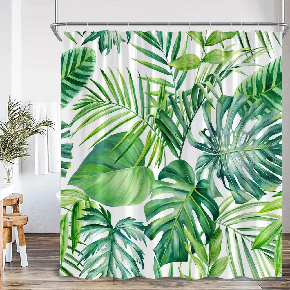 Rideau de douche Jungle 180x200-Déco Exotique