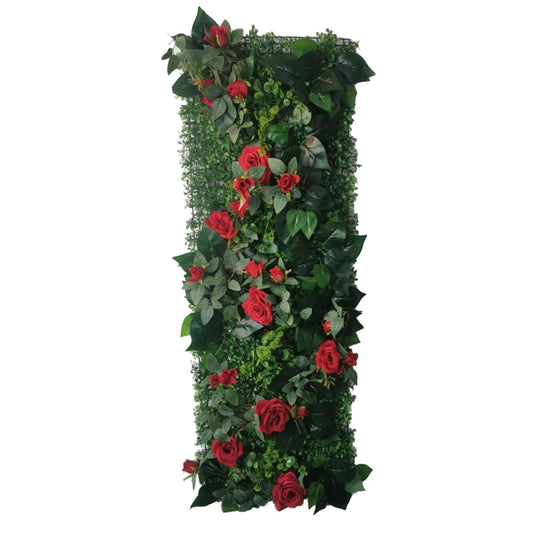Mur Végétal Artificiel Rose Rouge- Déco Exotique