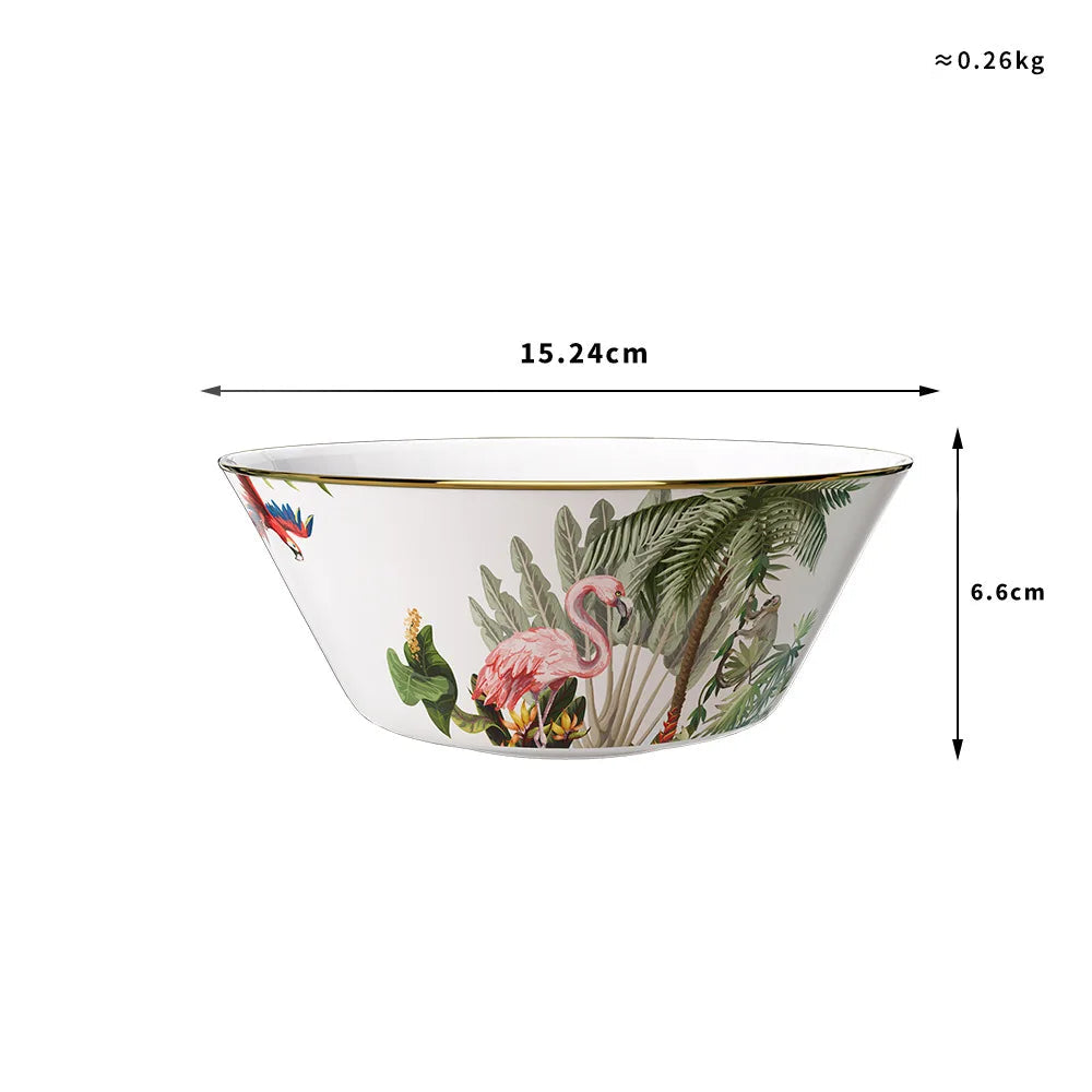 Service Vaiselle Jungle-Déco Exotique
