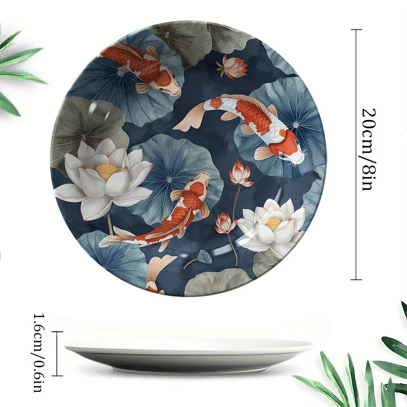 Assiette Décorative Carpe Koï-Déco Exotique