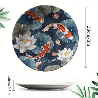 Assiette Décorative Carpe Koï-Déco Exotique