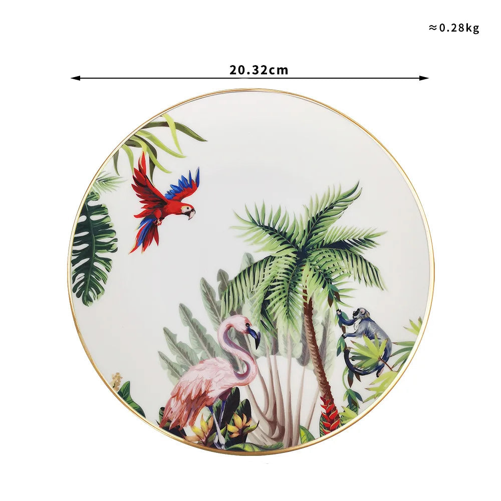 Service Vaiselle Jungle-Déco Exotique