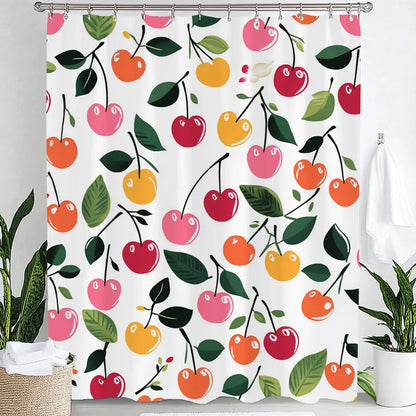 Rideau de Douche Tropical Cerise-Déco Exotique