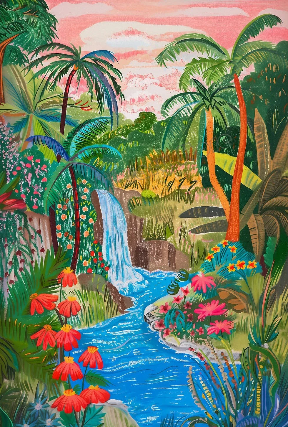 Poster Jungle Flashy-Déco Exotique