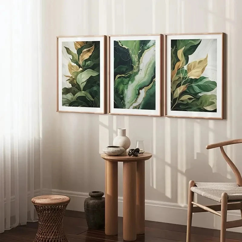 Affiche Plante Verte Abstraite-Déco Exotique