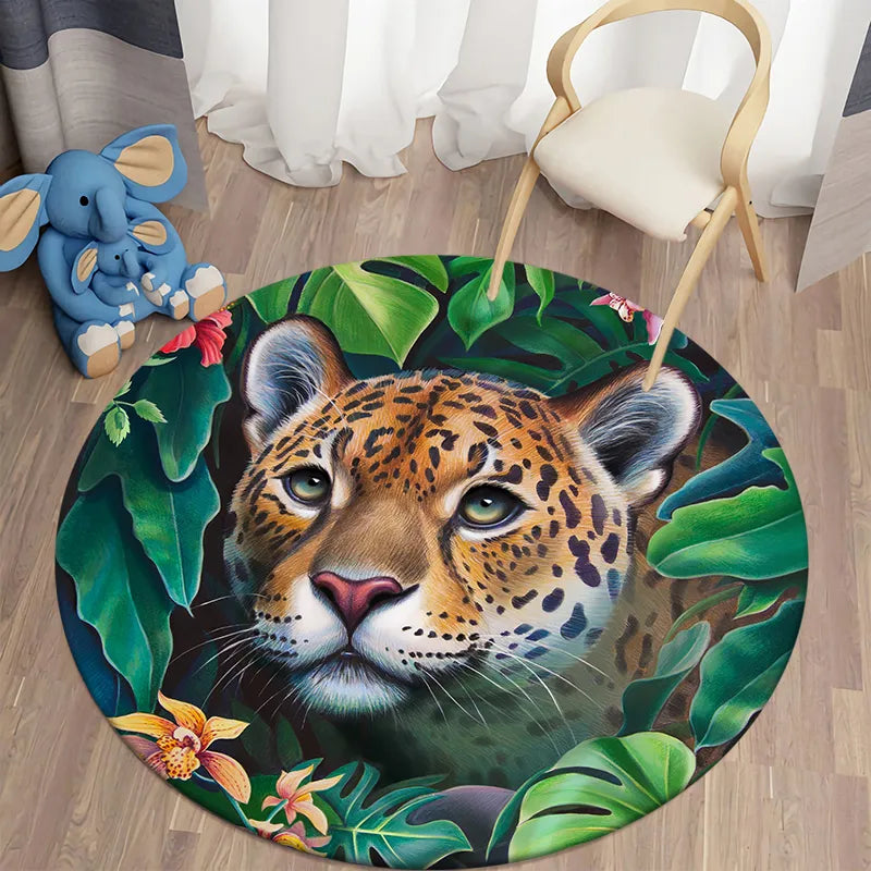 Tapis Jungle Tête Guépard Déco-exotique.fr