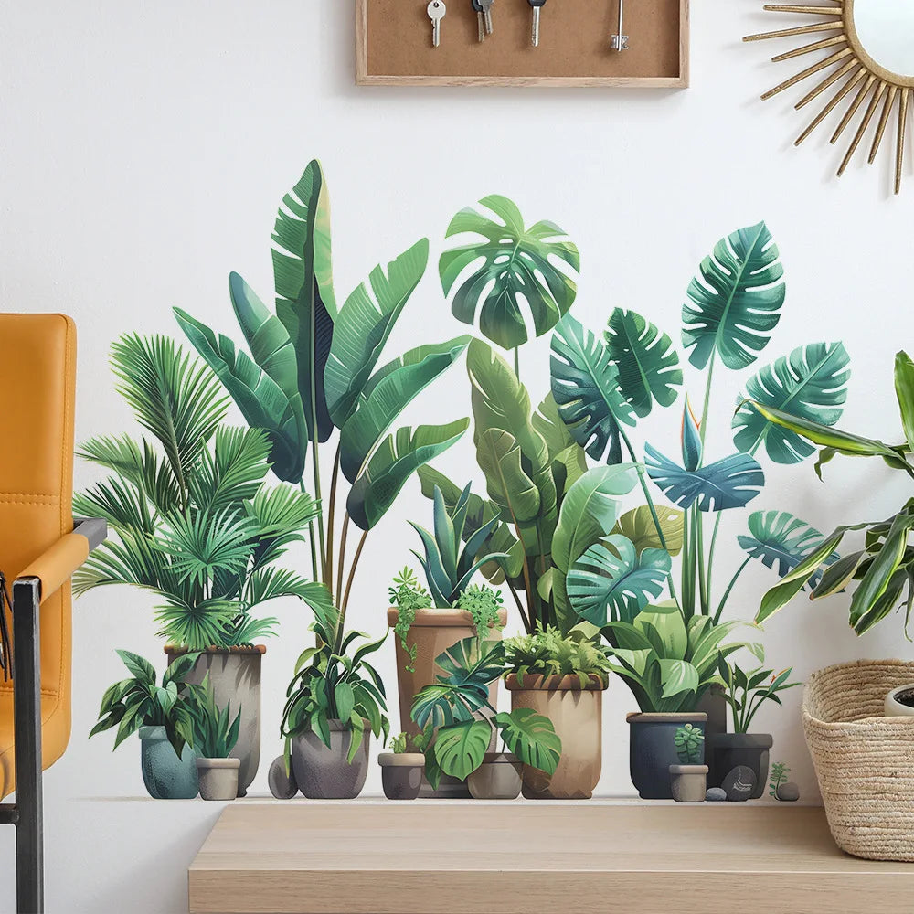 Stickers Plantes Tropicales en Pot Déco-exotique.fr