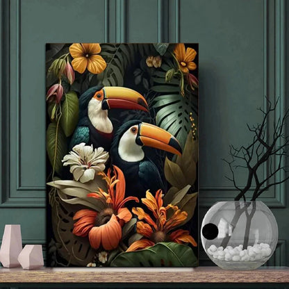 Affiche Jungle tropicale Toucan-Déco Exotique