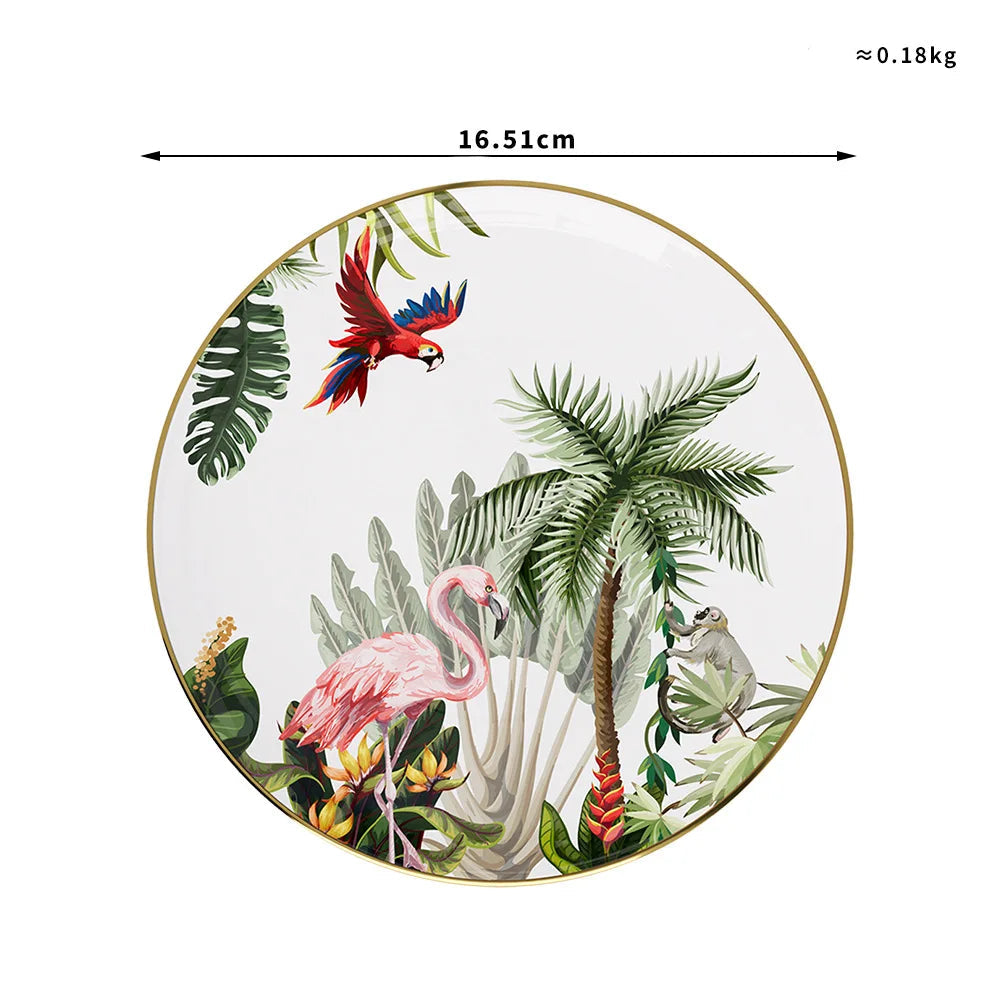 Service Vaiselle Jungle-Déco Exotique