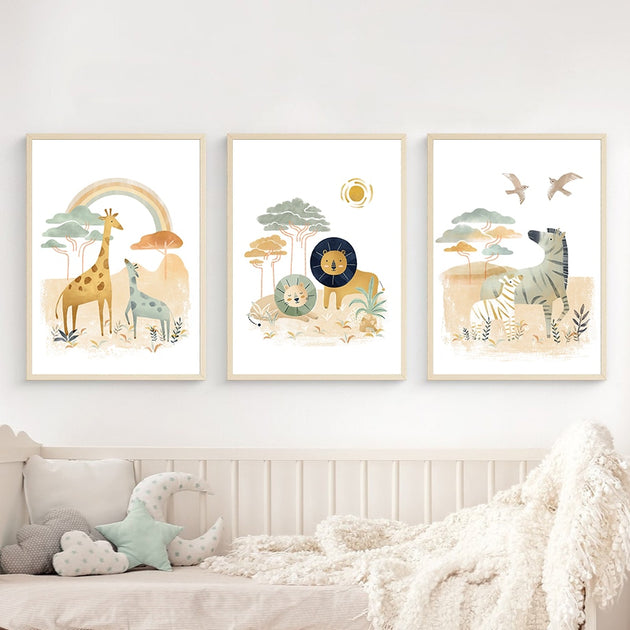 Affiche Safari Bébé – Déco Exotique