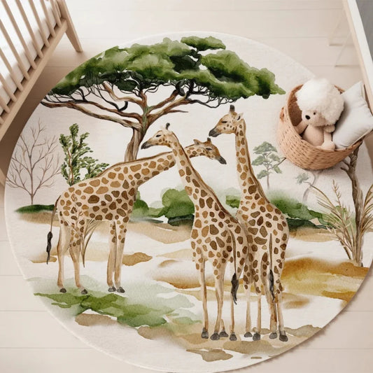 Tapis Girafe Chambre Enfant-Déco Exotique