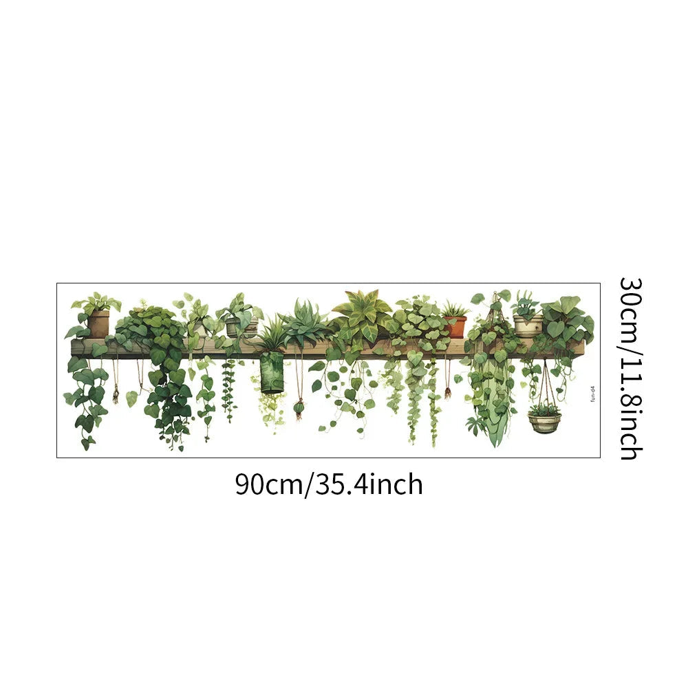 Stickers Plantes vertes étagère Déco-exotique.fr