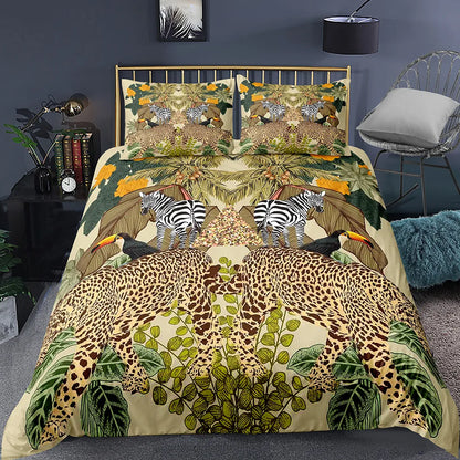 Housse de couette La Jungle aux Animaux Déco-exotique.fr