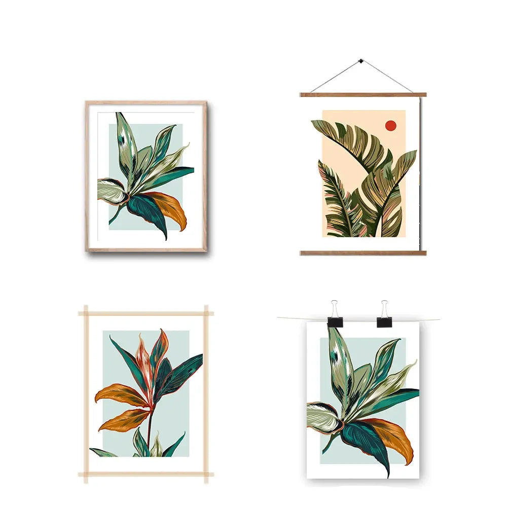 Poster Floral Vintage - Lot de 3- Déco Exotique