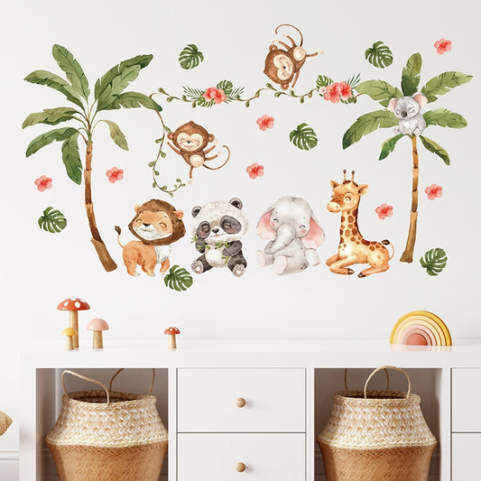 Stickers chambre Bébé Animaux Jungle Déco-exotique.fr