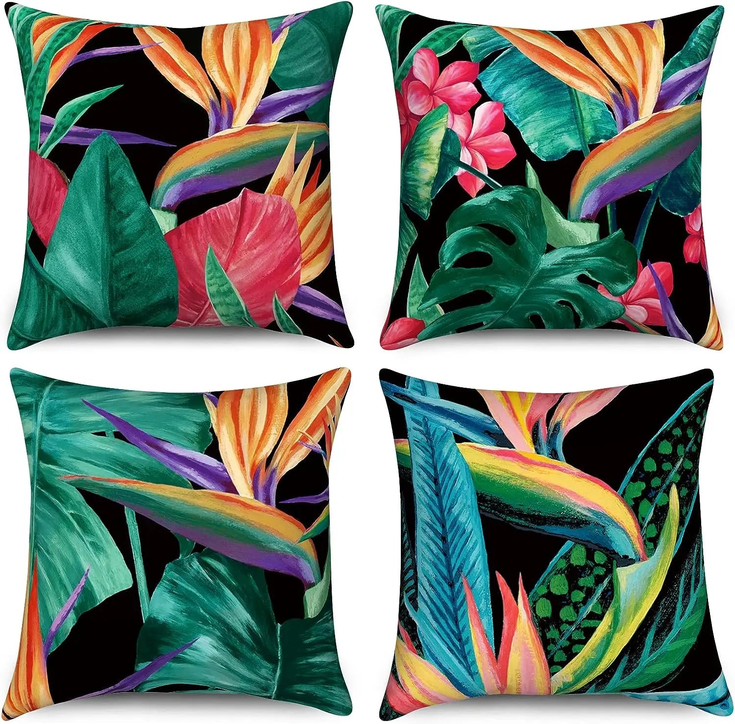 Coussin Jungle Colorée Déco-exotique.fr