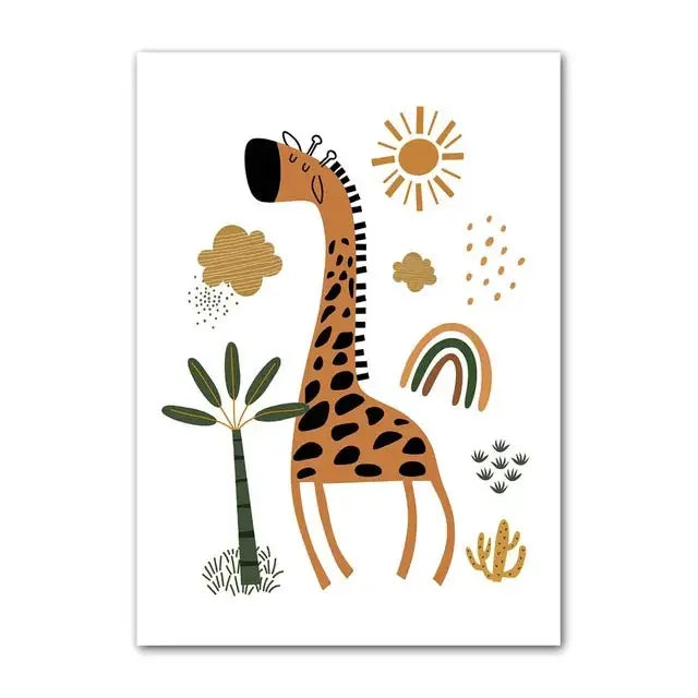 Poster Jungle Safari Bébé Déco-exotique.fr