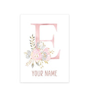 Poster Safari Bébé Rose Personnalisable Déco-exotique.fr