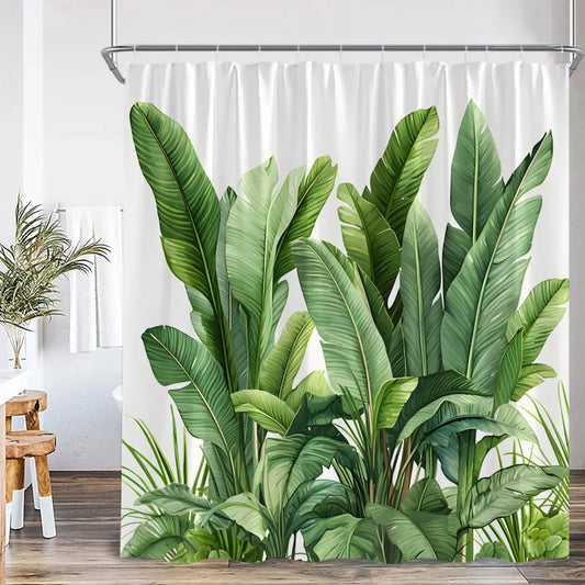 Rideau de douche Feuille Bananier-Déco Exotique