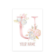 Poster Safari Bébé Rose Personnalisable Déco-exotique.fr