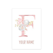 Poster Safari Bébé Rose Personnalisable Déco-exotique.fr