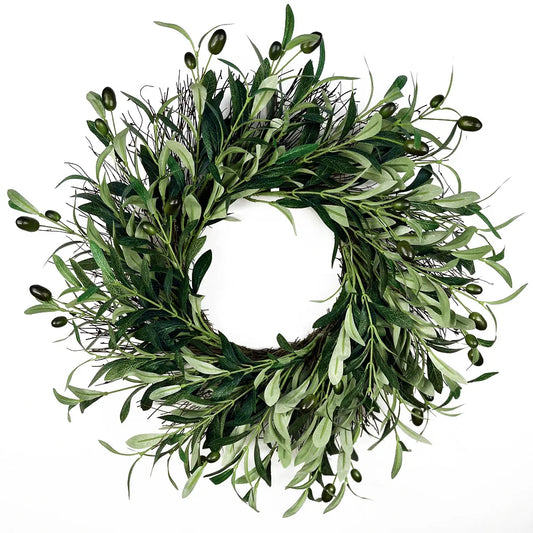 Couronne Feuille Olivier- Déco Exotique