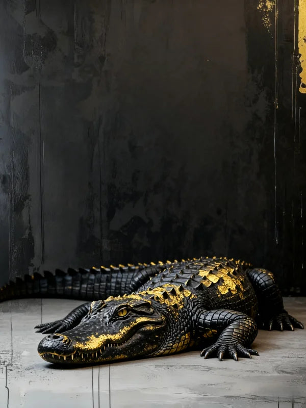 Poster Animaux Noir et Or-Déco Exotique